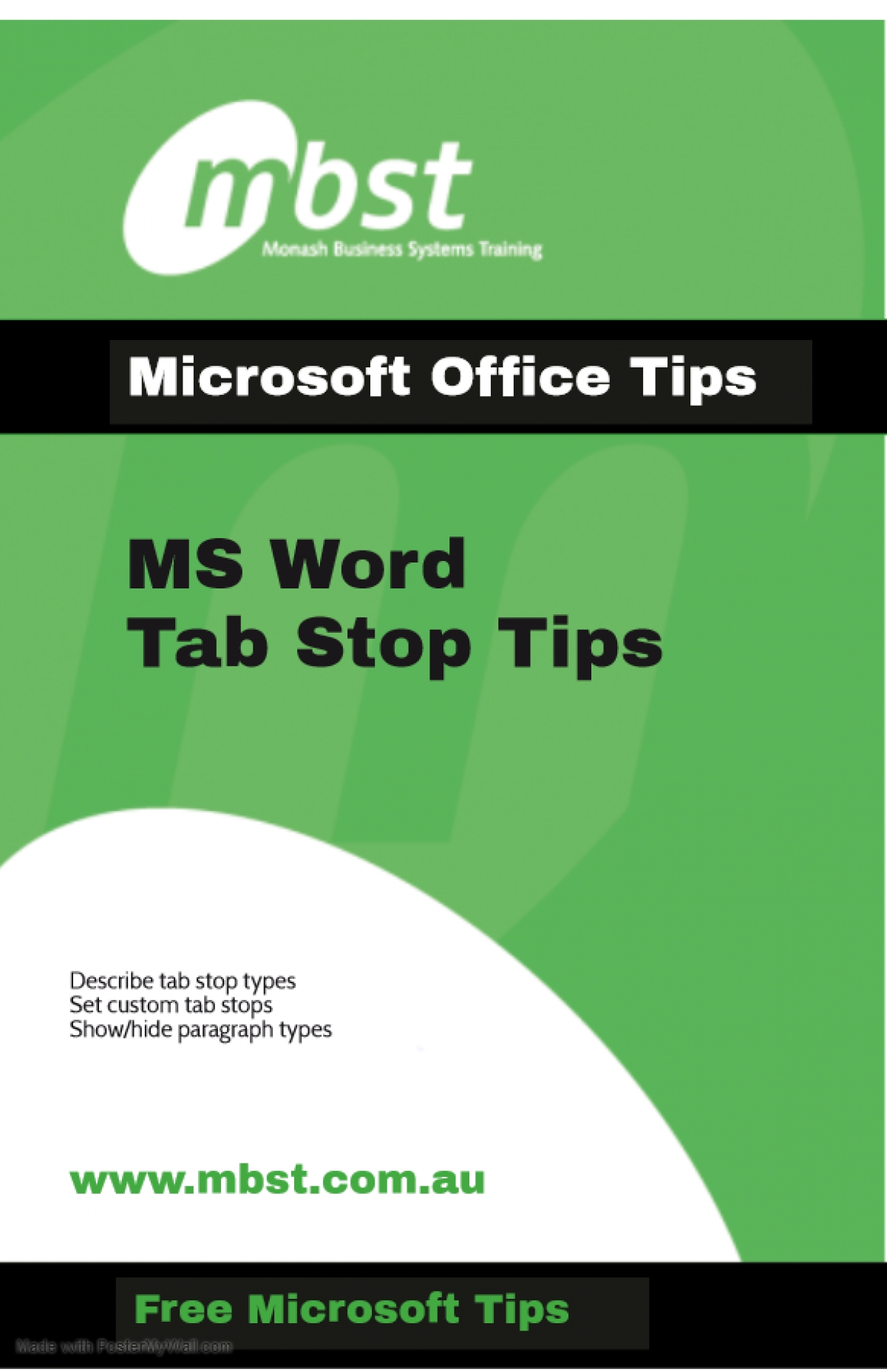 MS Word Tab Stop Tips