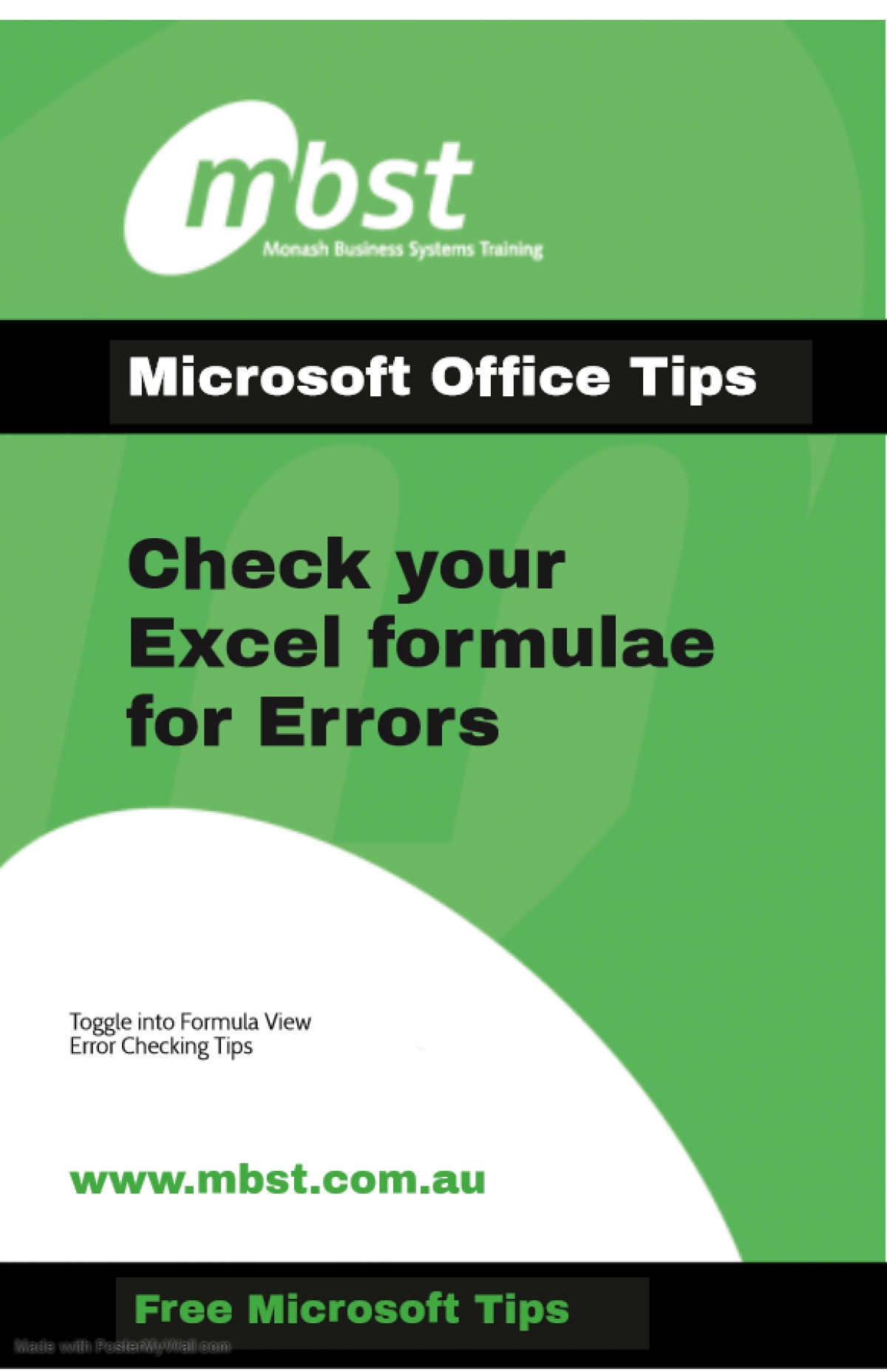 Check your Excel Formulae for Errors