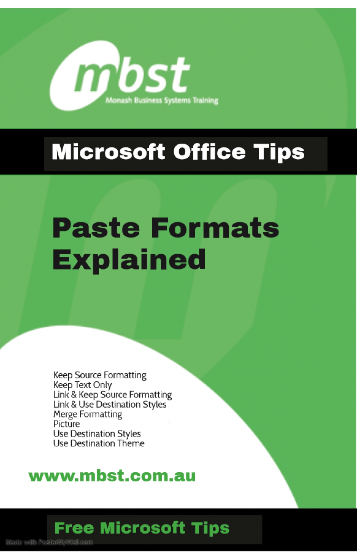 Paste Formats Explained